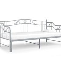Ausziehsofa Bettgestell Grau Metall 90x200 cm