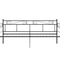 Schlafsofa Bettgestell Schwarz Metall 90x200 cm