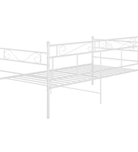 Schlafsofa Bettgestell Weiß Metall 90x200 cm