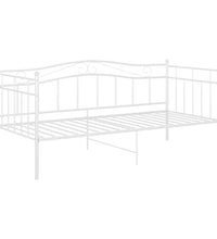 Schlafsofa Bettgestell Weiß Metall 90x200 cm