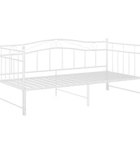 Ausziehsofa Bettgestell Weiß Metall 90x200 cm