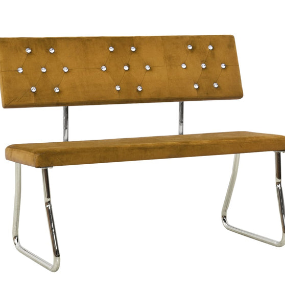Sitzbank 110 cm Braun Samt