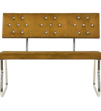 Sitzbank 110 cm Braun Samt