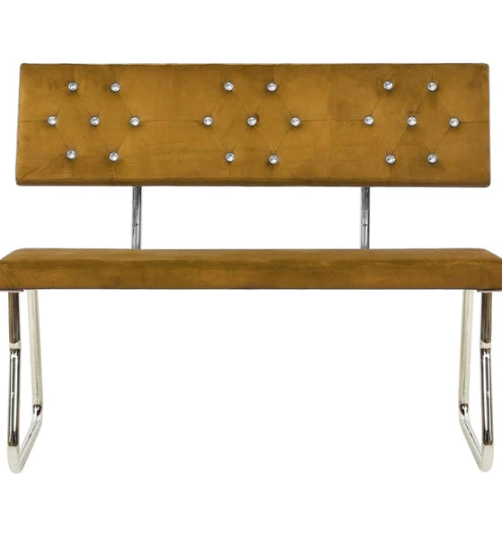 Sitzbank 110 cm Braun Samt