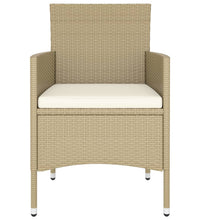 5-tlg. Garten-Essgruppe Poly Rattan Beige