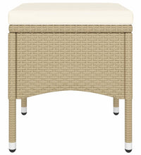 5-tlg. Garten-Essgruppe Poly Rattan Beige