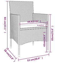 5-tlg. Garten-Essgruppe Poly Rattan Braun