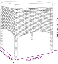 5-tlg. Garten-Essgruppe Poly Rattan Braun