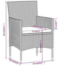 5-tlg. Garten-Essgruppe Poly Rattan & Massivholz Akazie Grau