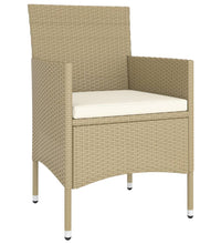 9-tlg. Garten-Essgruppe Poly Rattan Beige