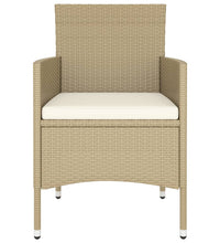 9-tlg. Garten-Essgruppe Poly Rattan Beige