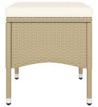 9-tlg. Garten-Essgruppe Poly Rattan Beige