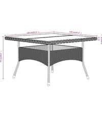 5-tlg. Garten-Essgruppe Poly Rattan & Massivholz Akazie Schwarz