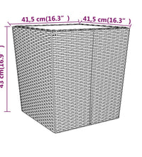 5-tlg. Garten-Bistro-Set Poly Rattan und Hartglas Grau