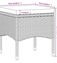 5-tlg. Garten-Bistro-Set Poly Rattan und Hartglas Schwarz