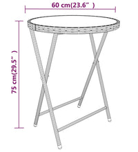 5-tlg. Garten-Bistro-Set Poly Rattan und Hartglas Schwarz