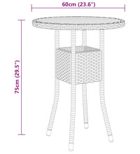 3-tlg. Garten-Essgruppe Poly Rattan Schwarz