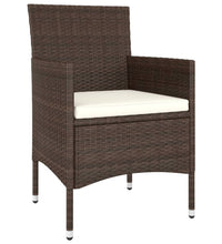 5-tlg. Garten-Lounge-Set Poly Rattan Braun