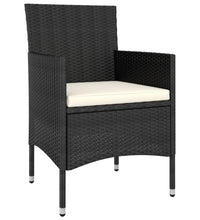 5-tlg. Garten-Lounge-Set Poly Rattan Schwarz