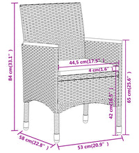 5-tlg. Garten-Lounge-Set Poly Rattan Grau