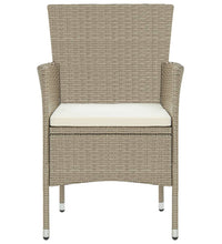 3-tlg. Garten-Essgruppe Poly Rattan Beige