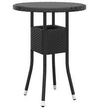 3-tlg. Garten-Bistro-Set Poly Rattan Schwarz