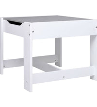 Kindertisch mit 2 Stühlen Weiß MDF