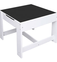 Kindertisch mit 2 Stühlen Weiß MDF