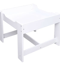 Kindertisch mit 2 Stühlen Weiß MDF