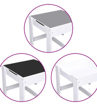 Kindertisch mit 2 Stühlen Weiß MDF
