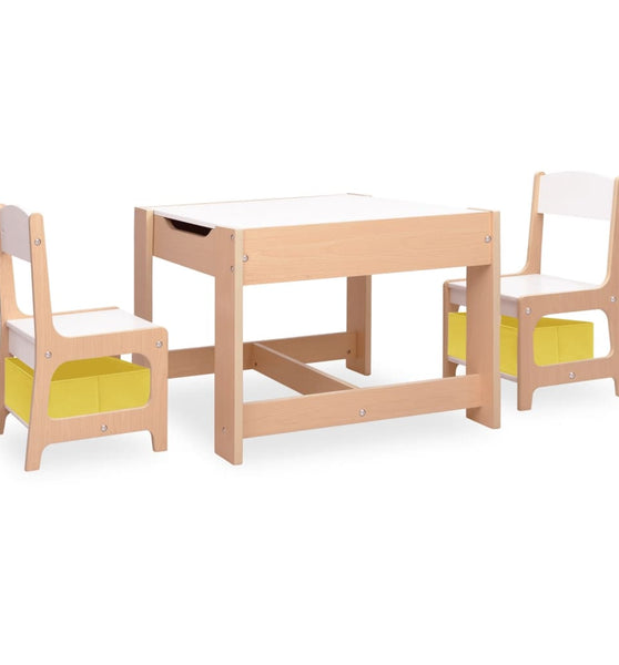 Kindertisch mit 2 Stühlen MDF