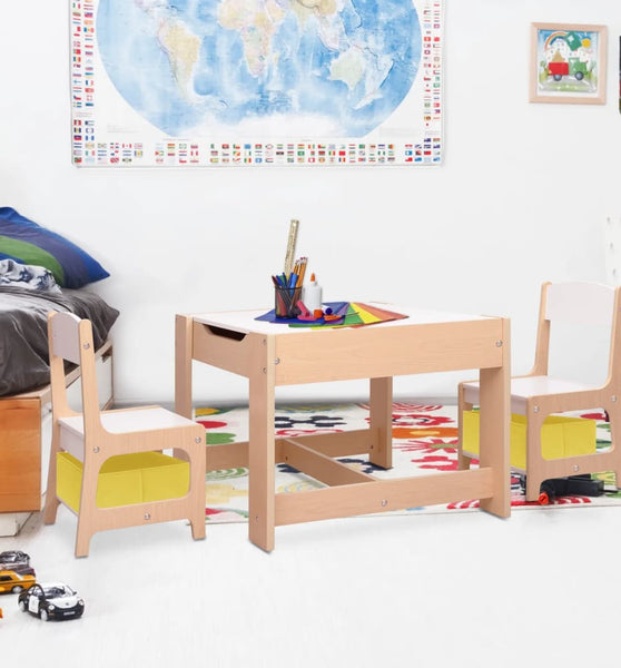 Kindertisch mit 2 Stühlen MDF