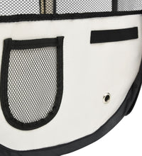 Faltbarer Welpenlaufstall mit Tragetasche Schwarz 110x110x58 cm