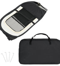 Faltbarer Welpenlaufstall mit Tragetasche Schwarz 110x110x58 cm