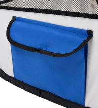Faltbarer Welpenlaufstall mit Tragetasche Blau 110x110x58 cm