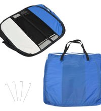 Faltbarer Welpenlaufstall mit Tragetasche Blau 110x110x58 cm