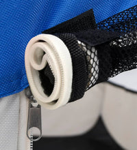 Faltbarer Welpenlaufstall mit Tragetasche Blau 125x125x61 cm