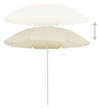 Sonnenschirm mit Stahlmast Sandfarbe 180 cm