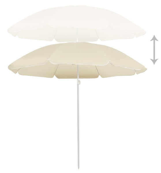 Sonnenschirm mit Stahlmast Sandfarbe 180 cm