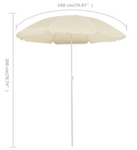 Sonnenschirm mit Stahlmast Sandfarbe 180 cm