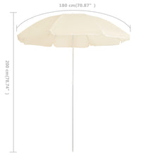 Sonnenschirm mit Stahlmast Sandfarbe 180 cm