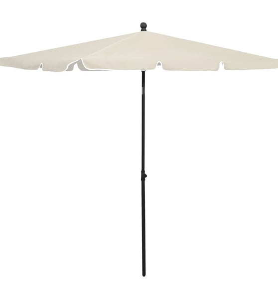 Sonnenschirm mit Mast 210x140 cm Sandfarben