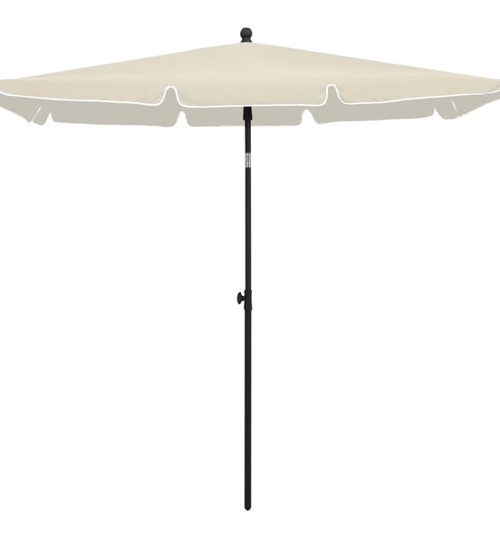 Sonnenschirm mit Mast 210x140 cm Sandfarben