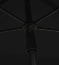Sonnenschirm mit Mast 210x140 cm Schwarz