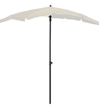 Sonnenschirm mit Mast 200x130 cm Sandfarbe