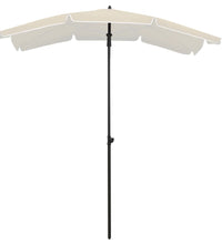 Sonnenschirm mit Mast 200x130 cm Sandfarbe