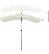 Sonnenschirm mit Mast 200x130 cm Sandfarbe