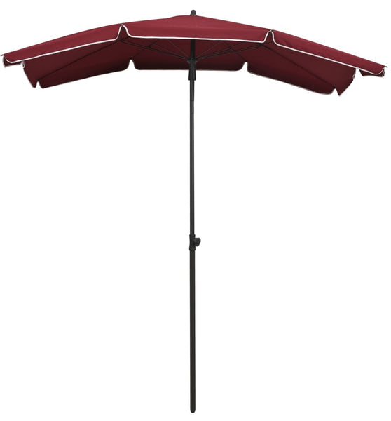 Sonnenschirm mit Mast 200x130 cm Bordeauxrot
