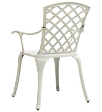 Gartenstühle 4 Stk. Aluminiumguss Weiß