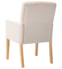 Esszimmersessel mit Armlehnen 2 Stk. Beige Stoff